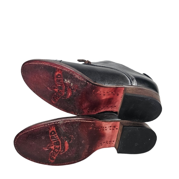 Freebird Mabel Oxford Black Bootie Shoe Leather Size 7 - Picture 5 of 9